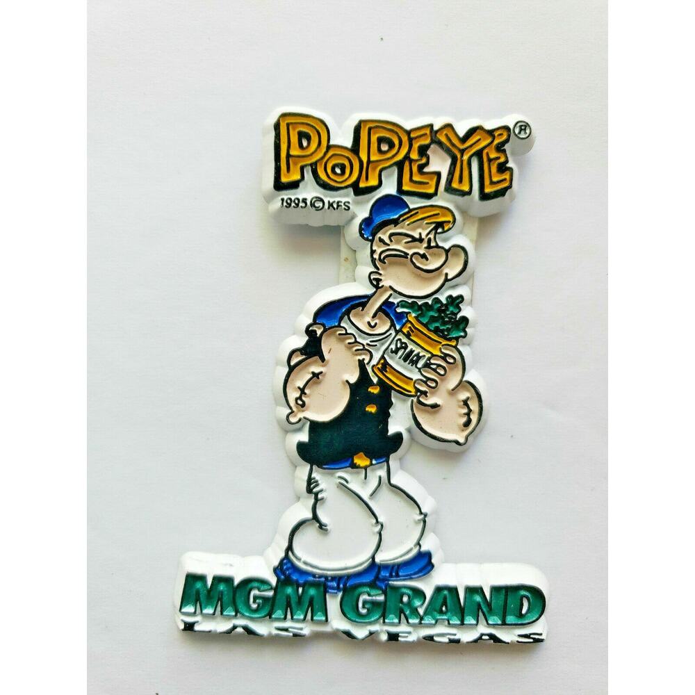 1997 MGM Grand Hotel Popeye Magnet Brand New U156